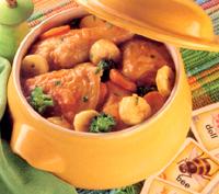 Chicken and banana hot pot