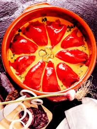 Piquillo peppers from Lodosa stuffed with black pudding