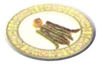 Grilled asparagus with spring onions