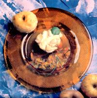 Reineta stuffed with molluscs, glazed with Reineta apple cream and cider-vinegar